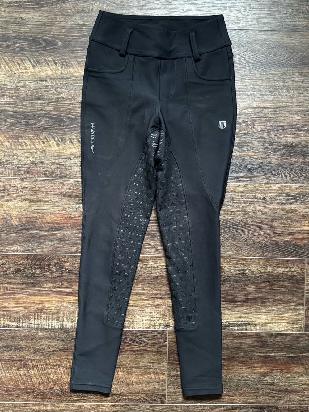 Maya Delorez Black Full Seat Compression Breeches with Silicone Grip